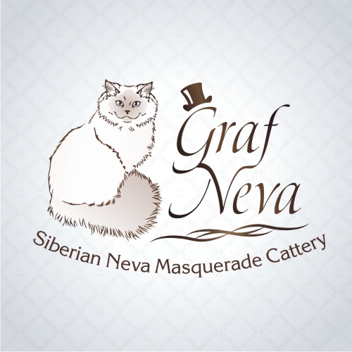 Логотип питомника невских маскарадных кошек Graf Neva